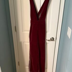 Forever 21 Deep Red Jumpsuit